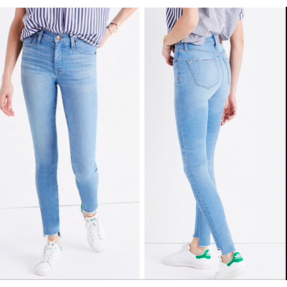 Madewell 9” High Rise Skinny Jeans Raw Step Hem Edition Style - Picture 1 of 5